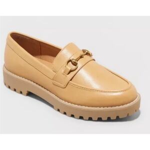 A New Day Tan Gold Chunky Sole Loafers